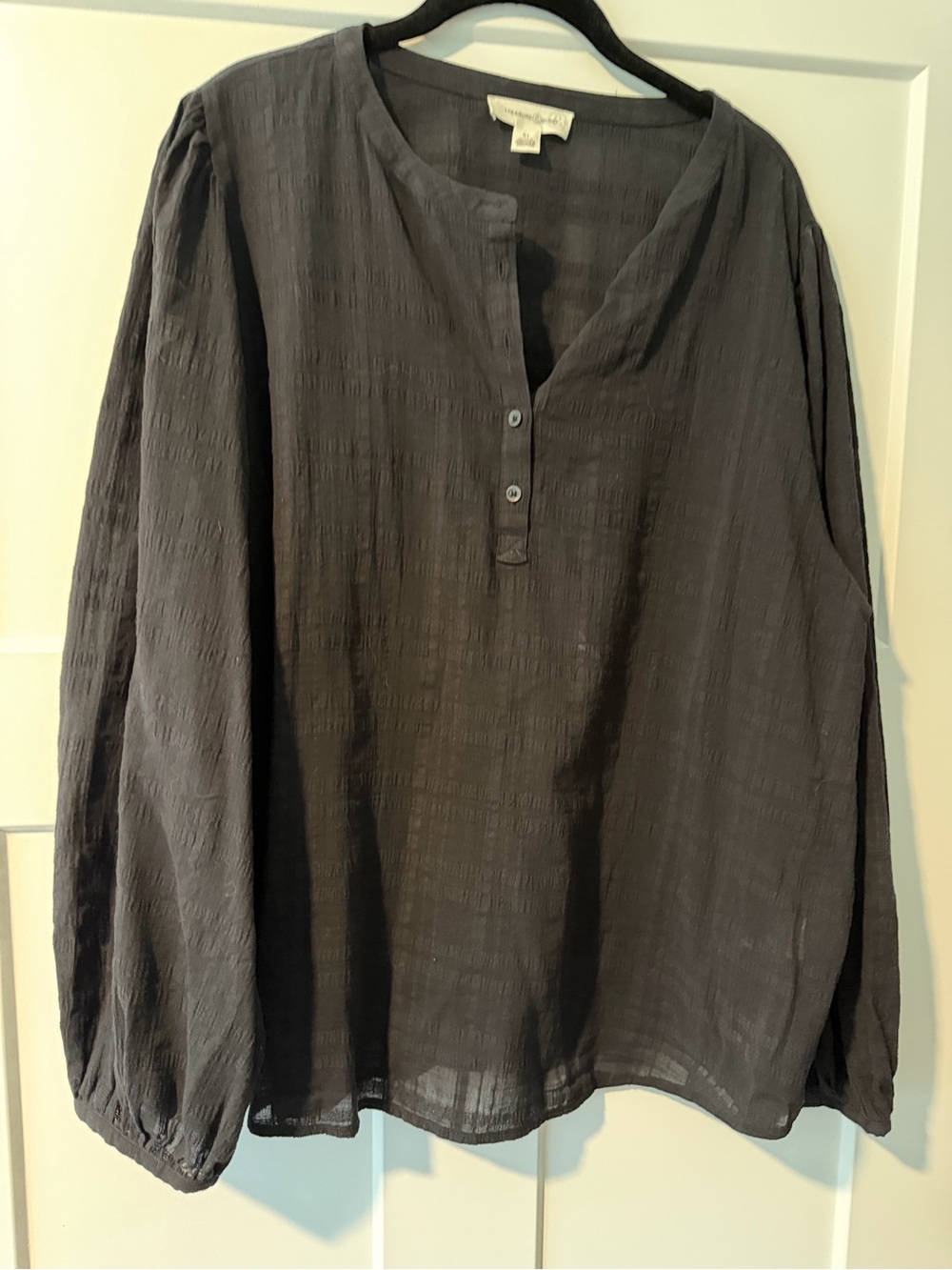 Treasure & Bond shadow pane pleasant blouse size XL